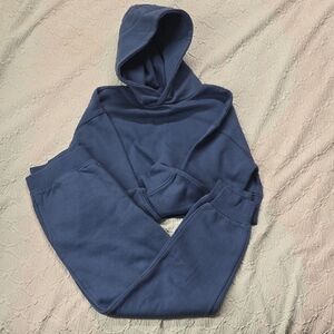 Forever 21 Blue Track Joggers and Hoodie Set